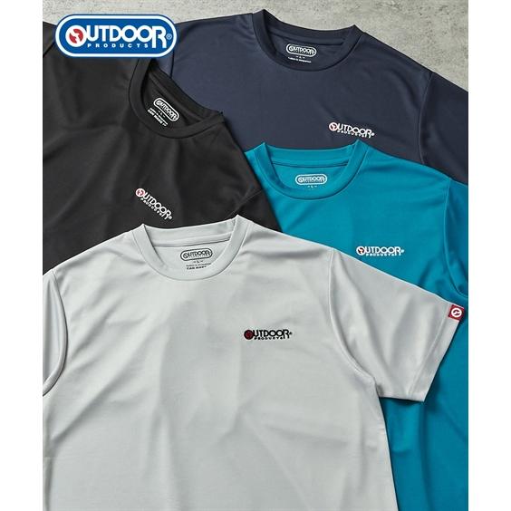 OUTDOOR Tシャツ カットソー メンズ 吸汗速乾 メッシュ ワンポイント 半袖 クルーネックT...