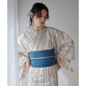 浴衣 レディース 古典柄綿麻ゆかた5点セット ...の詳細画像2
