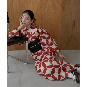 浴衣 レディース 古典柄綿麻ゆかた5点セット ...の詳細画像5