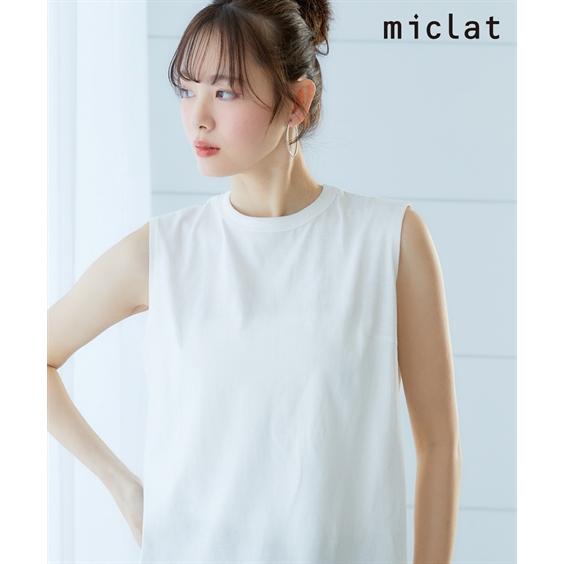 Tシャツ カットソー 大きいサイズ レディース ノースリーブ miclat L/LL/3L/4L/5...