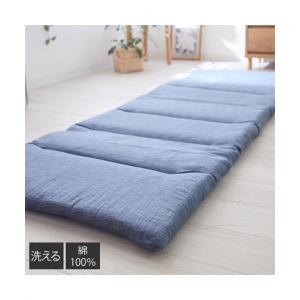 洗えるごろ寝 マット ｜しじら織 綿100％ 生地使用 夏 | 約65×180cm | ニッセン nissen