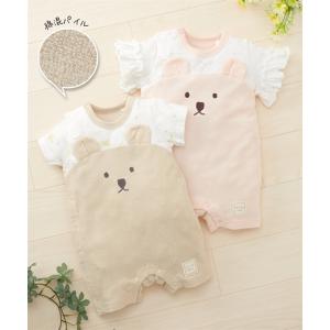 ロンパース カバーオール ベビー 服 くまちゃん...の商品画像
