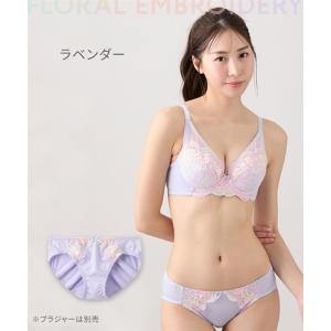 ショーツ 大きいサイズ レディース 花柄刺しゅ...の詳細画像4