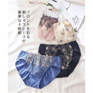 ショーツ レディース 綿100% 刺しゅう レ...の詳細画像1