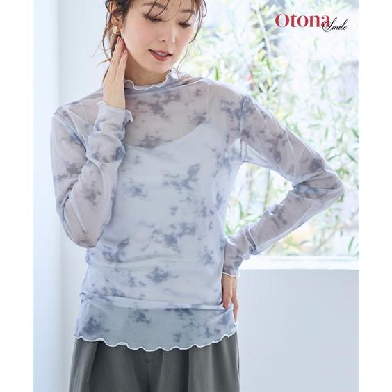 Tシャツ カットソー レディース シアー プリント インナー OtonaSMILE LL/3L/4L...