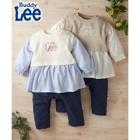 BUDDY Lee ロンパース カバーオール ベビー Buddy Lee ベスト 重ね着風 長袖 カ...