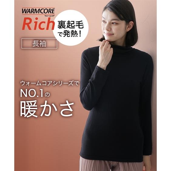 インナー レディース ウォームコアリッチ 裏起毛 タートルネック 長袖 吸湿発熱 UVカット 冬  ...