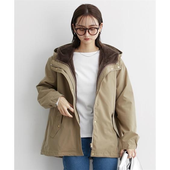 ジャケット アウター レディース 3WAYフェイクファー ファー ベスト 付 LL ニッセン nis...