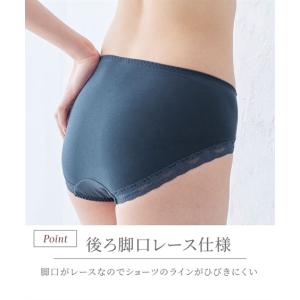 ショーツ レディース 綿混深ばき丈コーディネー...の詳細画像5
