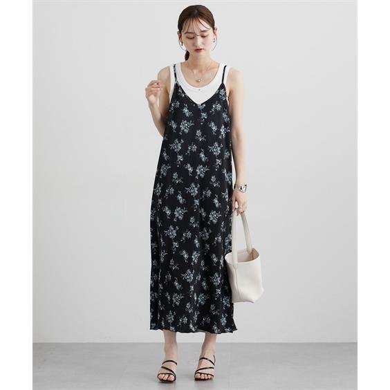 ワンピース ロング マキシ レディース プリーツ キャミ 夏 ひざ下 | 4L/5L/6L | ニッ...