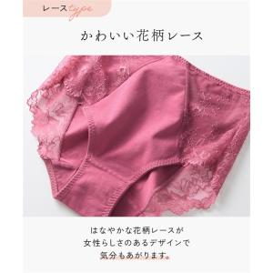 ショーツ レディース 綿混 ストレッチ レーシ...の詳細画像4