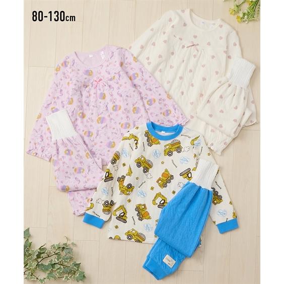 パジャマ 子供服 キッズ ソフトキルト 長袖 腹巻付き 男の子 女の子 ルームウェア 部屋着 ナイト...