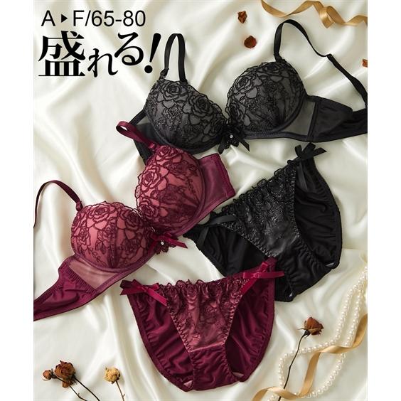 ブラジャー ショーツ セット レディース クラシカルロージー ブラショーツ 女性 インナー パンツ ...