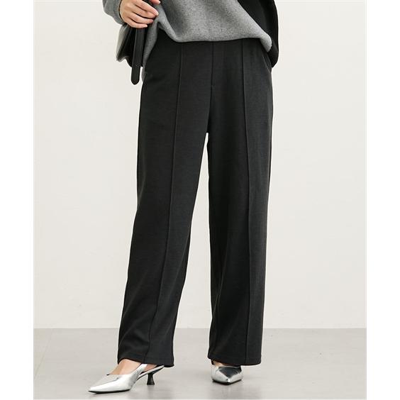 ワイドパンツ レディース 微起毛 ジャージ ーセンターシームセミワイド パンツ 冬 ゆったり 体型カ...