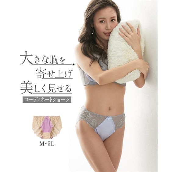 ショーツ レディース 大きい胸 バストを持ち上げる一目惚れフルカップ ブラジャー コーディネート フ...