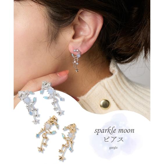 レディース gargle ガーグル spalkle moon キュービックジルコニア ピアス 春 夏...