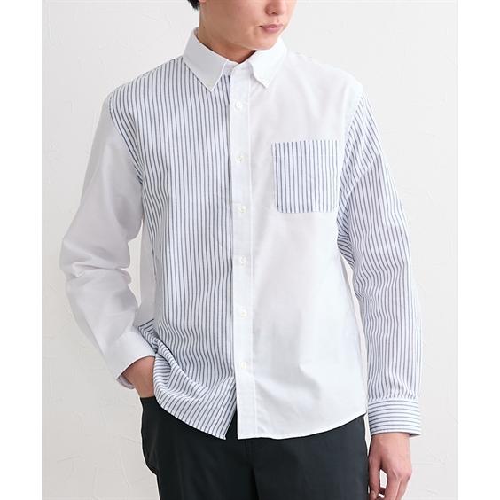 シャツ カジュアル メンズ オックスフォード 素材クレイジー パターンボタンダウン 春 秋 | M/...