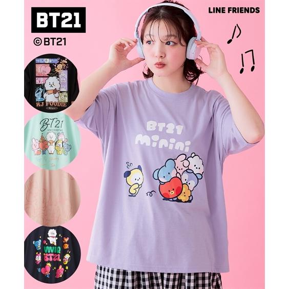 トップス Tシャツ カットソー レディース BT21 ゆるシルエットTシャツ 夏 ニッセン niss...