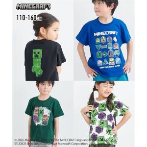 トップス・チュニック Tシャツ 子供服 キッズ MINECRAFT マインクラフト 半袖 プリント 男の子 女の子 夏 トップス