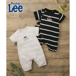 ベビー カバーオール・ツーウェイオール ロンパース カバーオール ベビー Buddy Lee 綿100％ 天竺 ボーダー柄 半袖