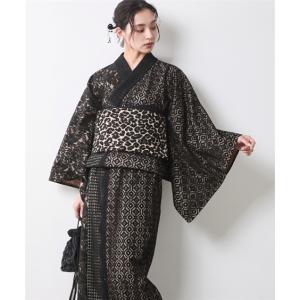 浴衣 レディース 半衿付2部式パッチワーク レ...の詳細画像3