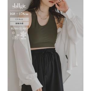 ラッシュガード トールサイズ レディース 高身長 ブラトップ UVカット 接触冷感 夏 大きいサイズ かわいい おしゃれ | LL/3L | ニッセン nissen
