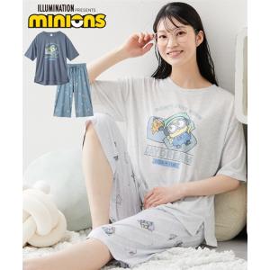 パジャマ 上下セット レディース ミニオンズ 半袖 ルームウェア 夏 セットアップ 部屋着 女性 | LL/3L | ニッセン nissen｜ニッセン Yahoo!店