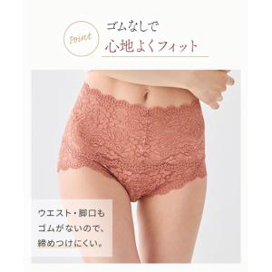 ショーツ レディース 総 レース 深ばき丈 2...の詳細画像3