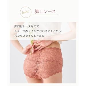 ショーツ レディース 総 レース 深ばき丈 2...の詳細画像4