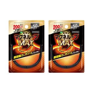 ピップマグネループMAX50cmブラック×2個セット 首 肩のコリ 血行改善 磁気 max まとめ買い｜nisshodrug