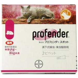 【動物用医薬品】プロフェンダースポット 赤 1.12ml×2ピペット 5kg〜8kg 条虫 駆除 虫