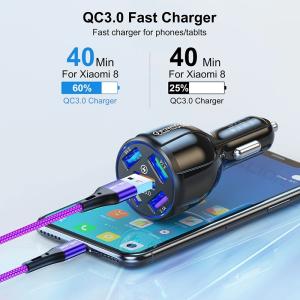 シガーソケット 4ポートUSB 急速QC3.0...の詳細画像3