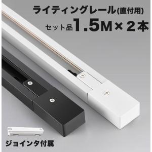 ダクトレール 黒 白 1.5m×2本組 3m ジョインタ付属　直付専用型 配線ダクト ライティングレール ブラック ホワイトライティングバー レール レールライト｜NISSIN LUX