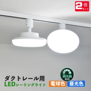 ダクトレール用 LEDシーリングライト12W 配線ダクトレール用ライト ライティング  LEDシーリングライト ダクトレール取付専用 電球100W相当 調光対応 2個セット｜nissin-lux