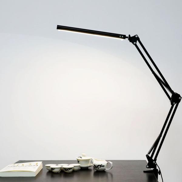 デスクライト クランプ デスクスタンド   テーブルライト LED 目に優しい 省エネ 調光 調色 ...