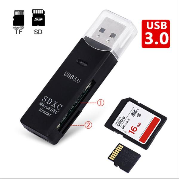 カードリーダー USB3.0マルチカードリーダー SDカード /マイクロSD 両対応 USB3.0 ...