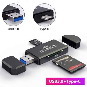 カードリーダー USB3.0マルチカードリーダー SDカード /マイクロSD 両対応 USB3.0/Type-C 超高速データ転送