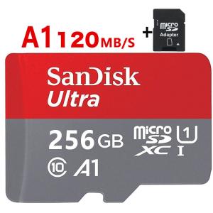microsdカード 256GB SanDisk サンディスク 120MB/秒 アプリ最適化 A1対応 microSDXC Class10 超高速 海外向けパッケージ SDカード変換アダプター付き 送料無料