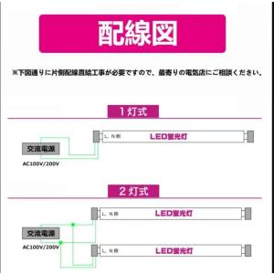 led蛍光灯 40w形 片側給電 led直管蛍...の詳細画像5