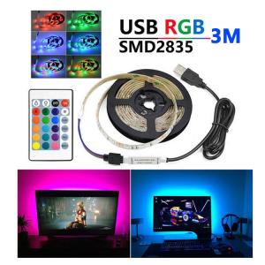 LED テープライト USB対応 3m SMD3528 5V  LEDテープ RGB 間接照明 棚下照明 テレビの背景照明用LED｜NISSIN LUX