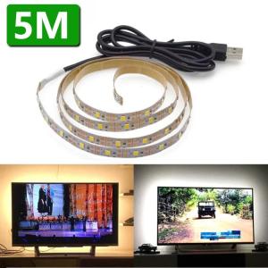 LED テープライト USB対応 5m SMD3528 5V LEDテープ 電球色 昼光色 間接照明 棚下照明 テレビの背景照明用LED