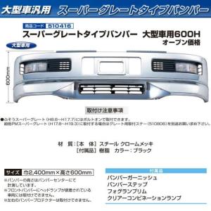 NEWスーパーグレートフロントバンパー H22.04〜 センサー付車用