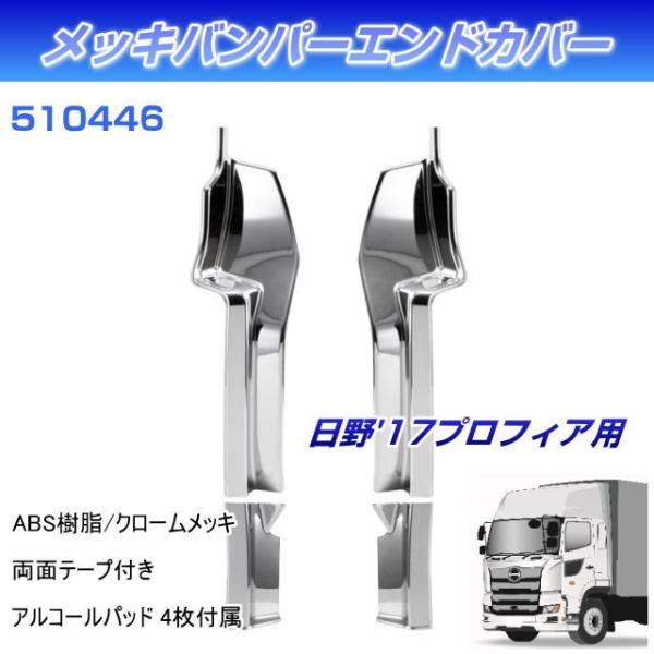メッキ バンパーエンドカバーR/L '17プロフィア