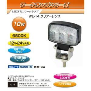 CE-442 LED作業灯 スクエア ホワイト 12V・24V共用 : トラック用品専門
