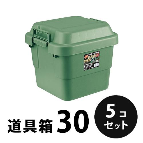 プラスチック  道具箱30   グリーン  ５個／梱包  トランクカーゴ  コンテナ  大工  リス...