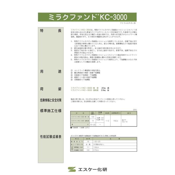 ミラクファンドKC-3000　22.8kg／セット　エスケー化研株式会社