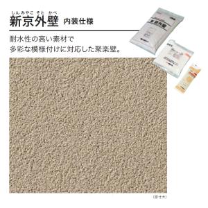 【運賃別途商品】新京外壁（しんみやこそとかべ）内装仕様　聚楽調 5.0m2（平米）セット　標準色 黒色 四国化成建材｜日曜左官エムケー工芸