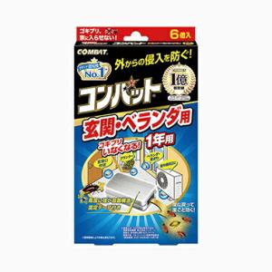 金鳥 コンバット 玄関・ベランダ用　１年用 6P (2個までネコポス可：代引き・コンビニ受け取り別途送料)｜nitizatu-ya