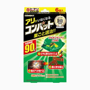 金鳥 アリがいなくなるコンバット 6個入 (2個までネコポス対応可コンビニ受け取り代引不可)｜nitizatu-ya