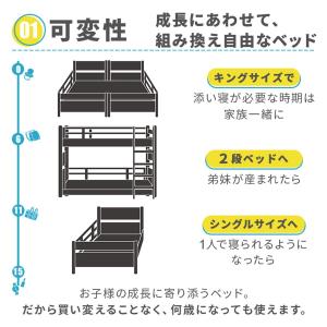頑丈二段ベッドセット シングルサイズ(TN-0...の詳細画像1